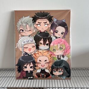 Cute Demon Slayer Hashira Canvas, Custom Hand Crafted Canvas Over Wooden Frame